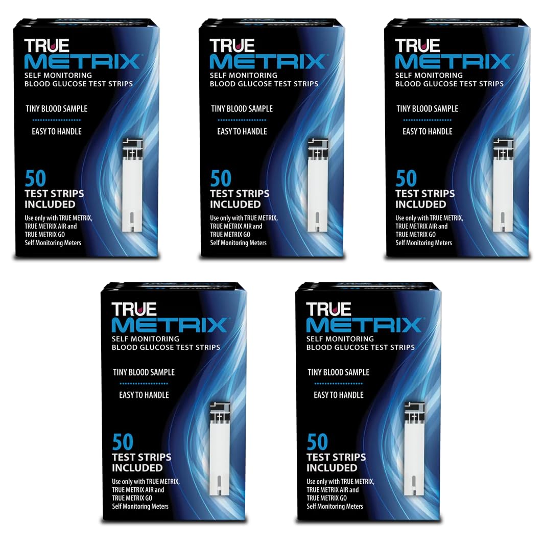 TRUE METRIX Self Monitoring Blood Glucose Test Strips, 100 Count | Blood Glucose Test Strips Compatible with TRUE METRIX Family of Self Monitoring Blood Glucose Meters, Value Pack