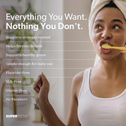 SuperTeeth Prebiotic Hydroxyapatite Toothpaste, Fluoride-Free - Mint