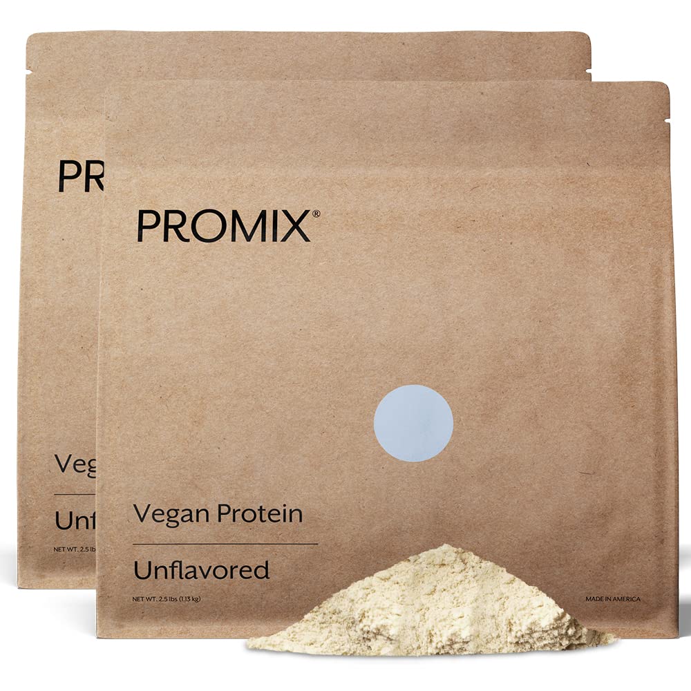 ProMix Nutrition Plant-Based Vegan Protein Powder, Vanilla - Pea Protein & Vitamin B-12 - Post Workout Fitness & Nutrition Shakes, Smoothies, Baking & Cooking Recipes - 2.5 Pound (Pack of 1)