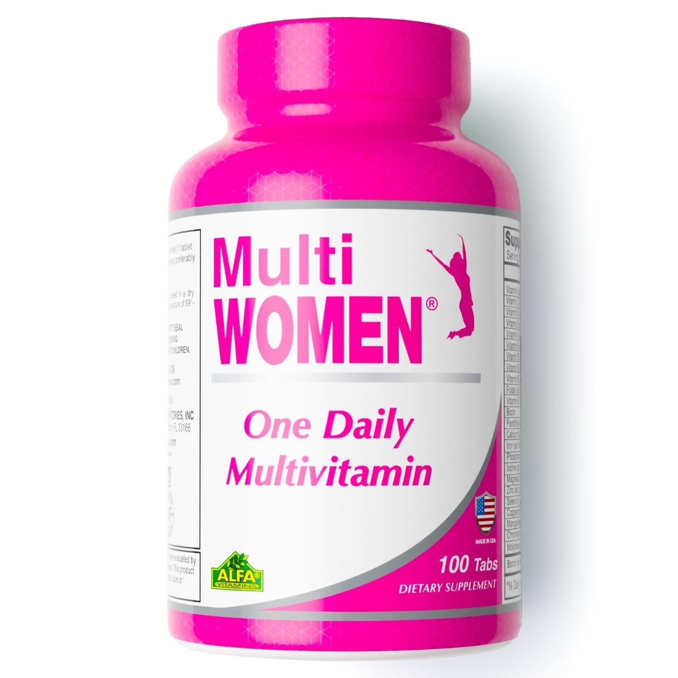ALFA VITAMINS Multi Men Vitamins Dietary Supplement with Essential Vitamins & Minerals for Men - Amino Acids + Antioxidants - 100 Tablets