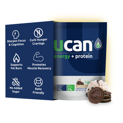 UCAN Energy + Whey Protein Powder - 19g Per Serving with Amino Acids EAAs & BCCAs 