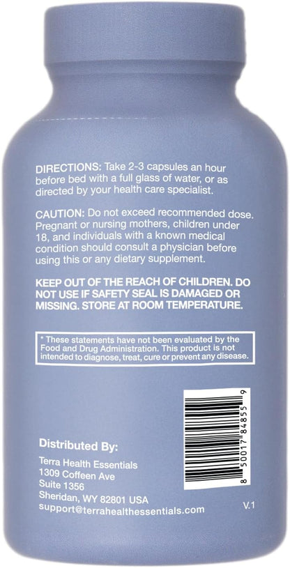 Terra Heath Essentials Fast Asleep - Sleep Support, Helps with Sleeplessness & Restlessness - All Natural, 30 Day Supply