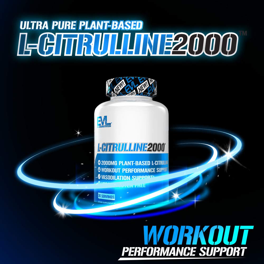 Evlution L-Citrulline2000 Nitric Oxide Supplement for Men Nutrition High Strength L Citrullin