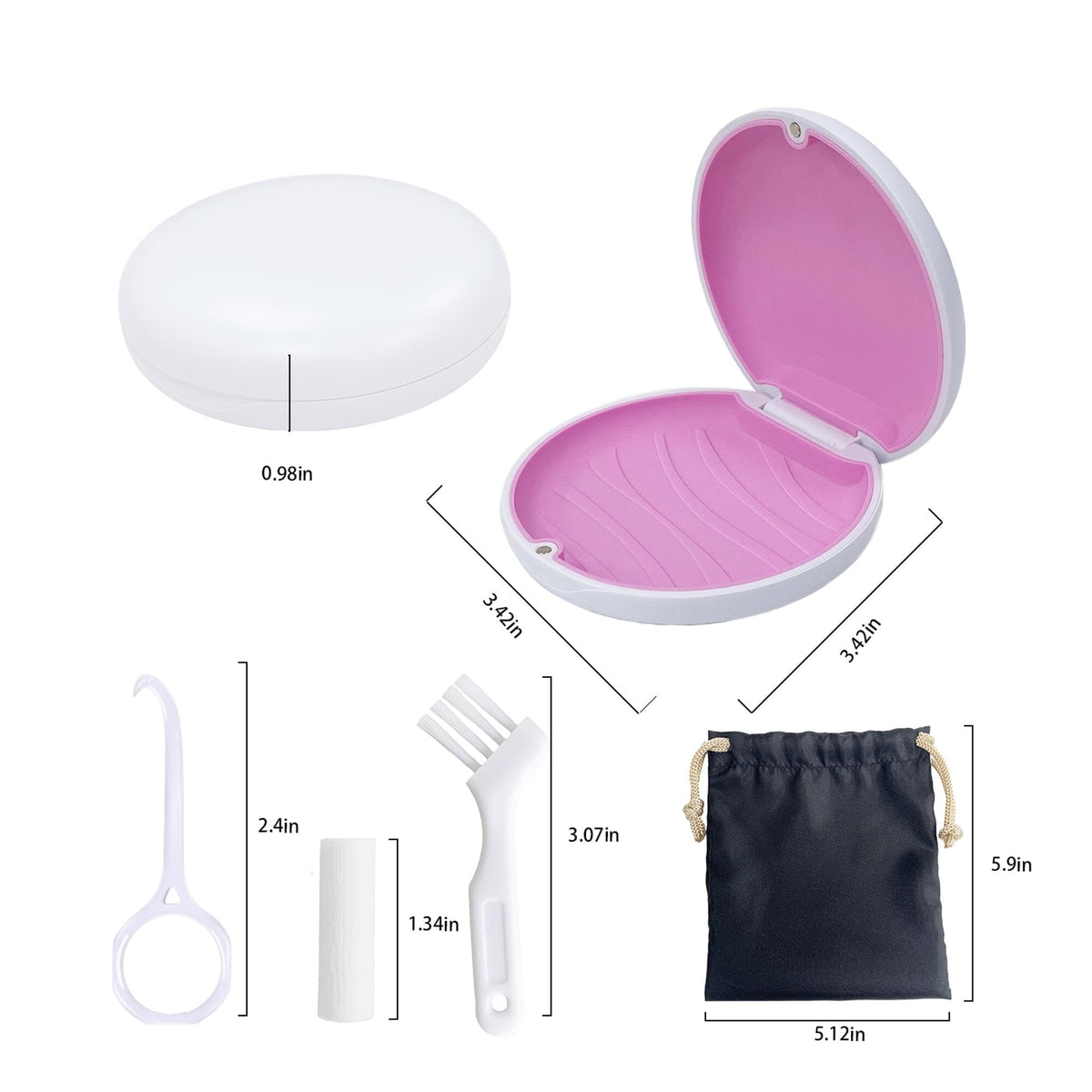 Retainer Case,Cute Slim Aligner Case Compatible with Invisalign,Retainer Holder with Aligner Remover