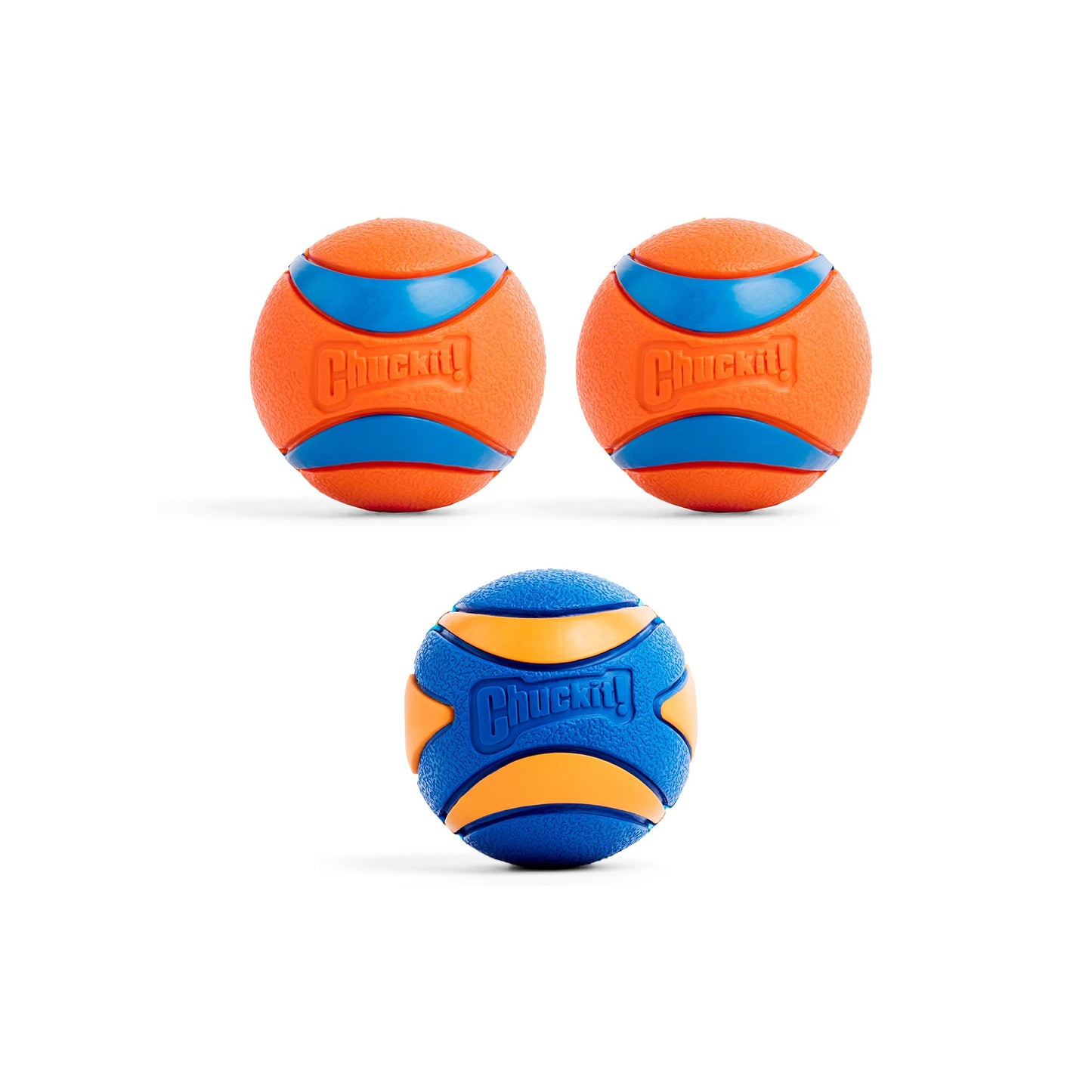 Chuckit! Ultra Ball Dog Toy - Medium Bouncy Fetch Balls For Dogs 20-60 lbs - Made from Durable Rubber - Floating Water Pet Toys - Size Medium - 2.5-inch Diameter - Pack of 2 | Bouncy durable rubber design for pups 20-60 lbs, high bounce action for active