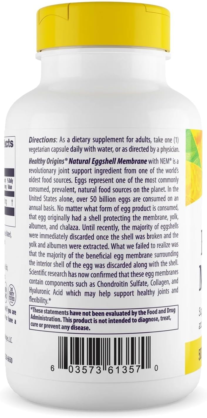 Healthy Origins NEM Eggshell Membrane 500 mg, 120 Veggie Caps