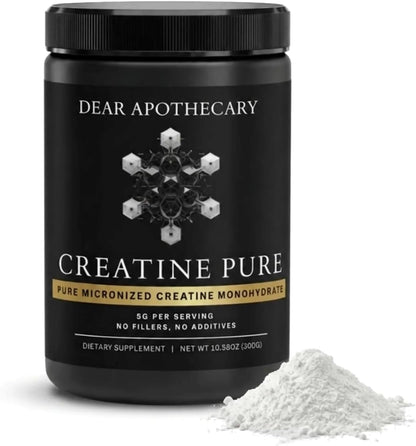 Creatine Monohydrate Powder Micronized 5g - Muscle Strength, Performance & Recovery - Unflavored Pre Post Workout - Vegan, Non-GMO, Soy Free - 60 Servings