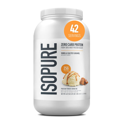 Isopure Zero Carb 100% Pure Whey Isolate Protein Powder, Gluten Free, With Vitamins, Cookies & Cream, 25g Protein Per Serving, 1 Lb, 15 Servings (Packaging May Vary)