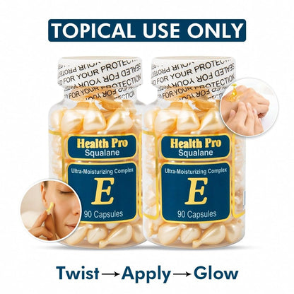 Vitamin E Topical Skin Oil Capsules, Royal Jelly, 2-Pack