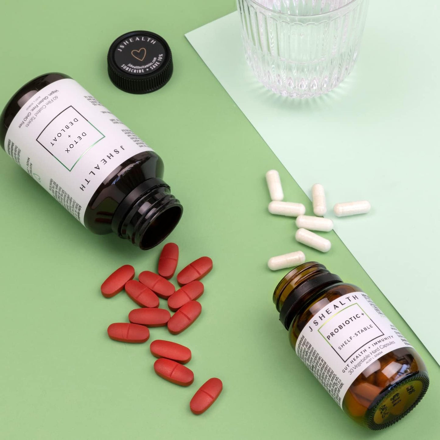 JSHealth Vitamins Digestion Support Bundle | ncludes Detox + Debloat Liver Health Formula & Skin + Digestion Supplements