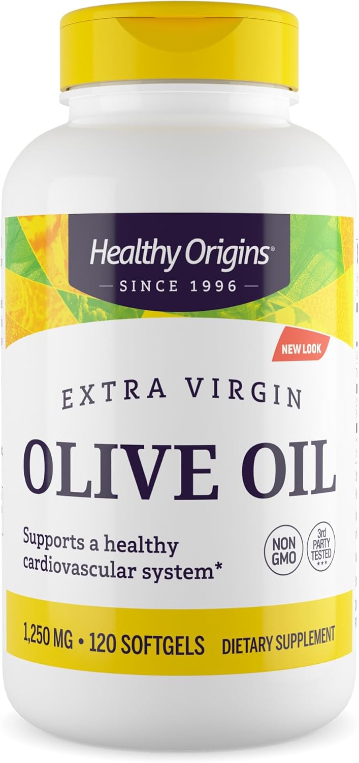 Healthy Origins Extra Virgin Olive Oil 1,250 mg, 120 Softgels