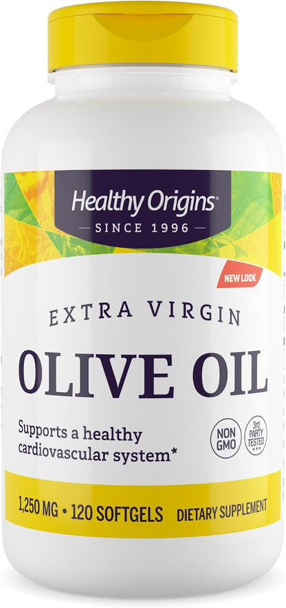 Healthy Origins Extra Virgin Olive Oil 1,250 mg, 120 Softgels