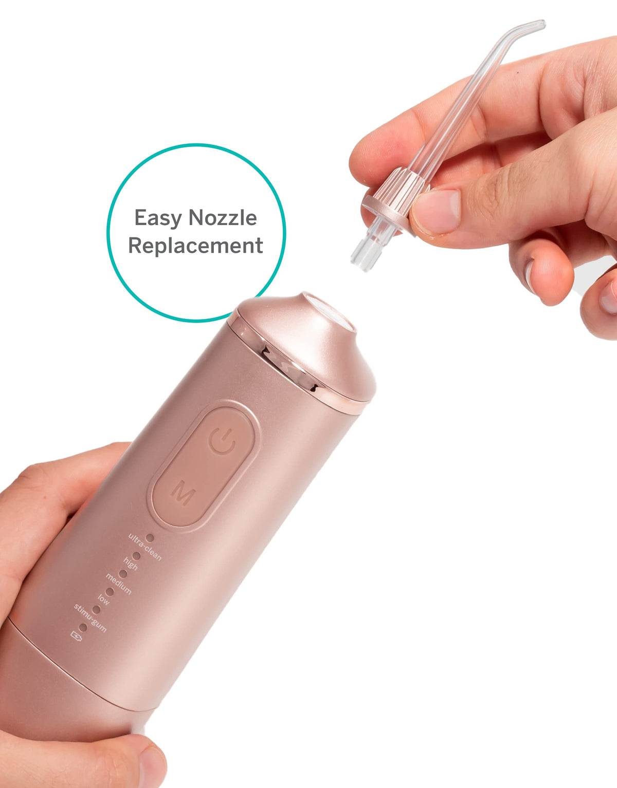 Supersmile Professional Zina Water Flosser, Silver, Rechargeable Cordless Water Flosser, 5 Cleaning Modes, Waterproof, Travel Friendly, Safe for Veneers & Braces