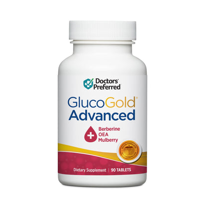 DOCTORS' PREFERRED Berberine Supplement with Cinnamon & Chromium, 90ct | 1000mg of Berberine HCl | Gluten Free | GlucoGold Advanced