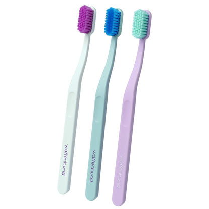 Toothbrush - Premium Soft Toothbrush with 0.18mm Ultra fine bristles. High Density Small Head Toothbrush for Daily Plaque Removal, Gentle Cleaning & Ergonomic Grip (Purple+Green)