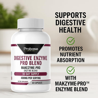 Probase Nutrition Digestive Enzyme Pro Blend 60 Capsules 30-Day Supply