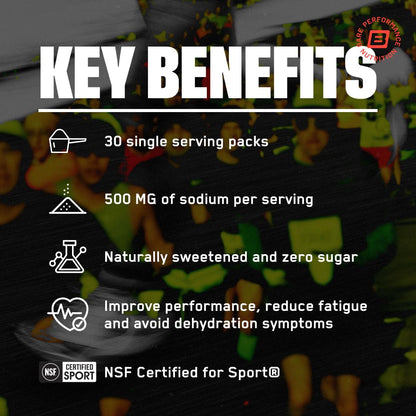 BARE PERFORMANCE NUTRITION BPN Electrolytes Hydration Drink Mix | Sugar Free Electrolyte Powder | 500mg Sodium per Serving | Naturally Sweetened | Lemon Lime, 50 Servings | Zero Sugar, 500mg Sodium per Serving, Naturally Sweetened