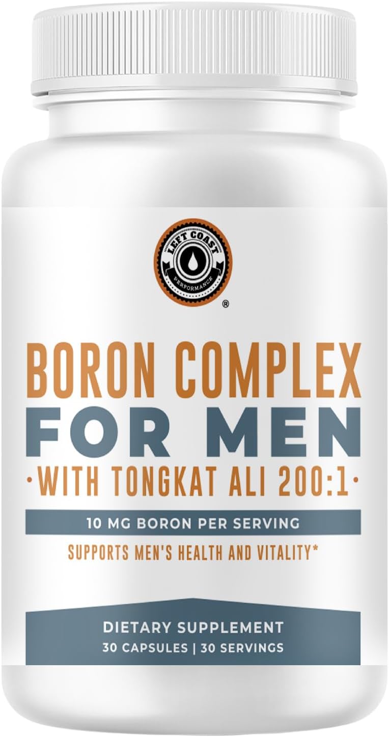 Left Coast Performance Boron Supplement for Men & Beef Organ Supplement - Testosterone Boosting Bundle for Men's Gut Health Energy Hormone Balance and Immune Support