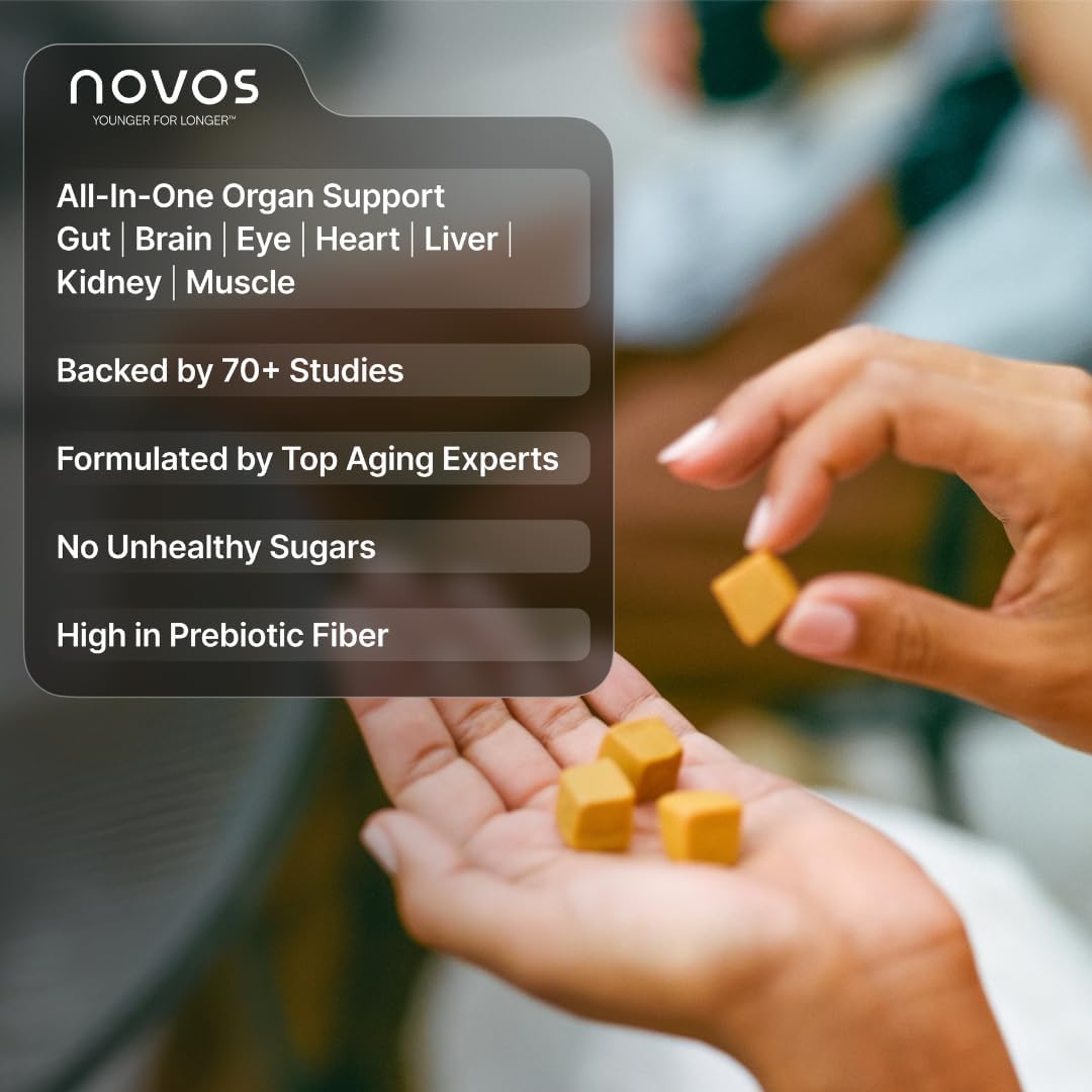 Novos Boost + Vital Cellular Vitality Stack – NMN Capsules & Nutritional Chews for Cellular Energy, Brain, Heart & Gut Support | Longevity Supplement Duo