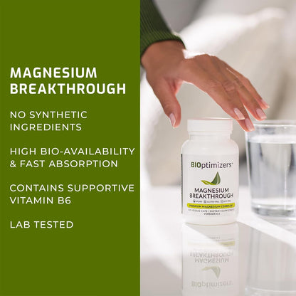 BiOptimizers Magnesium Breakthrough 4.0, (30 Capsules) & Stress Guardian, (90 Capsules) - Natural Sleep, Brain, and Stress Support Supplement Bundle