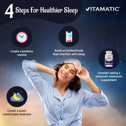Vitamatic Melatonin 20 mg Fast Dissolve Tablets, 120 Count, Made in USA | Support Restful Sleep & Healthy Sleep Cycles*, Non GMO, Gluten Free