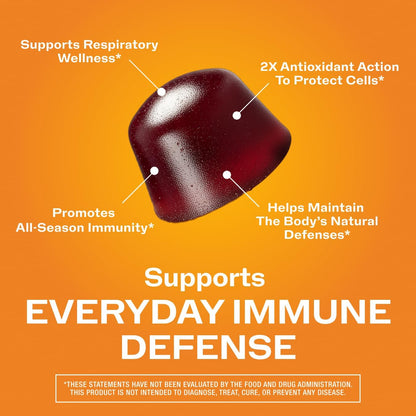 VIMERGY NutriDense Elderberry + Zinc Berrylicious Immunity* Chewables (60 Count) and NutriDense Fruitylicious Turmeric + Ginger Chewables (60 Count)