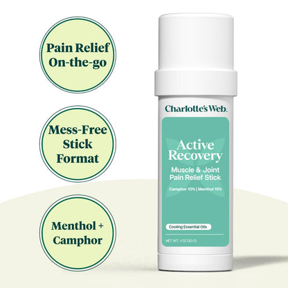 Charlotte's Web Active Recovery Muscle & Joint Pain Relief Stick 1oz