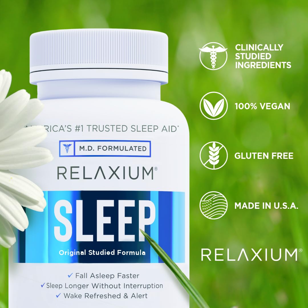 Relaxium Sleep Aid, 30-Day Supply, Dietary Supplement for Better Sleep