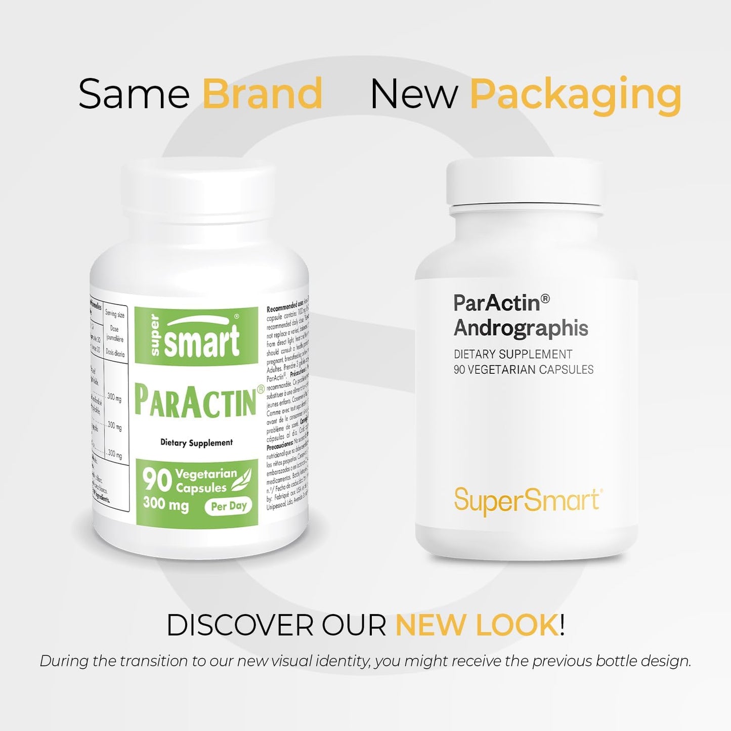 Supersmart - ParActin Supplement 300mg per Day (High Strength) - Andrographis Paniculata | Non-GMO & Gluten Free - 90 Vegetarian Capsules