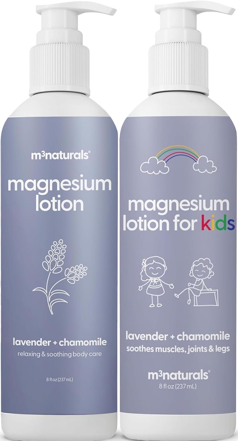 Lavender Magnesium Lotion Family Bundle with Adult & Kids Versions