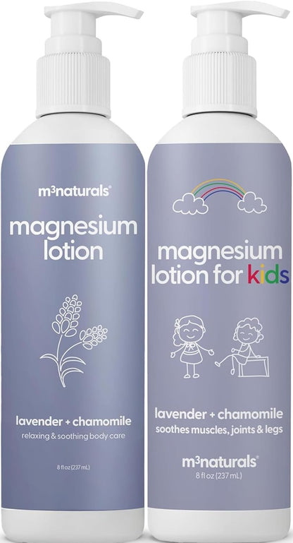 Lavender Magnesium Lotion Family Bundle with Adult & Kids Versions