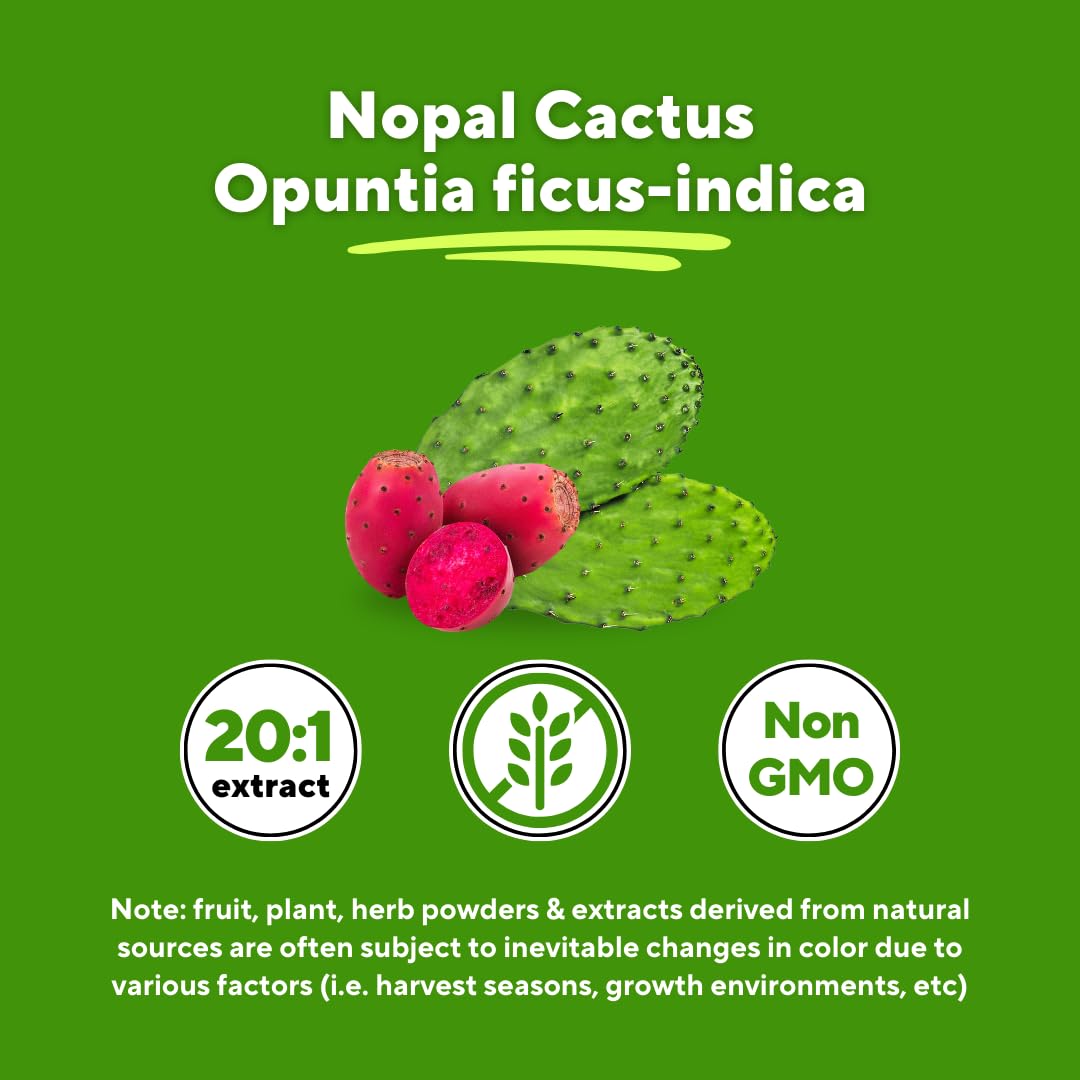 Vitapia Nopal Cactus Extract for Antioxidant, Skin, Metabolism, Wellness, Heart Health Support - 120 Veggie Capsules - Non GMO, Gluten Free Supplement