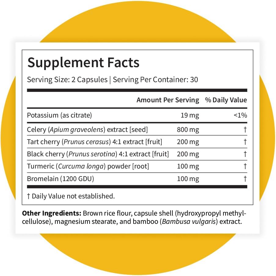 Pattern Wellness Uric Acid Support Supplement – Supports Uric Acid Balance & Joint Wellness – Herbal Formula – 3rd Party Lab Tested – 60 Veggie Capsules
