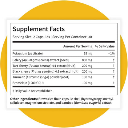 Pattern Wellness Uric Acid Support Supplement – Supports Uric Acid Balance & Joint Wellness – Herbal Formula – 3rd Party Lab Tested – 60 Veggie Capsules