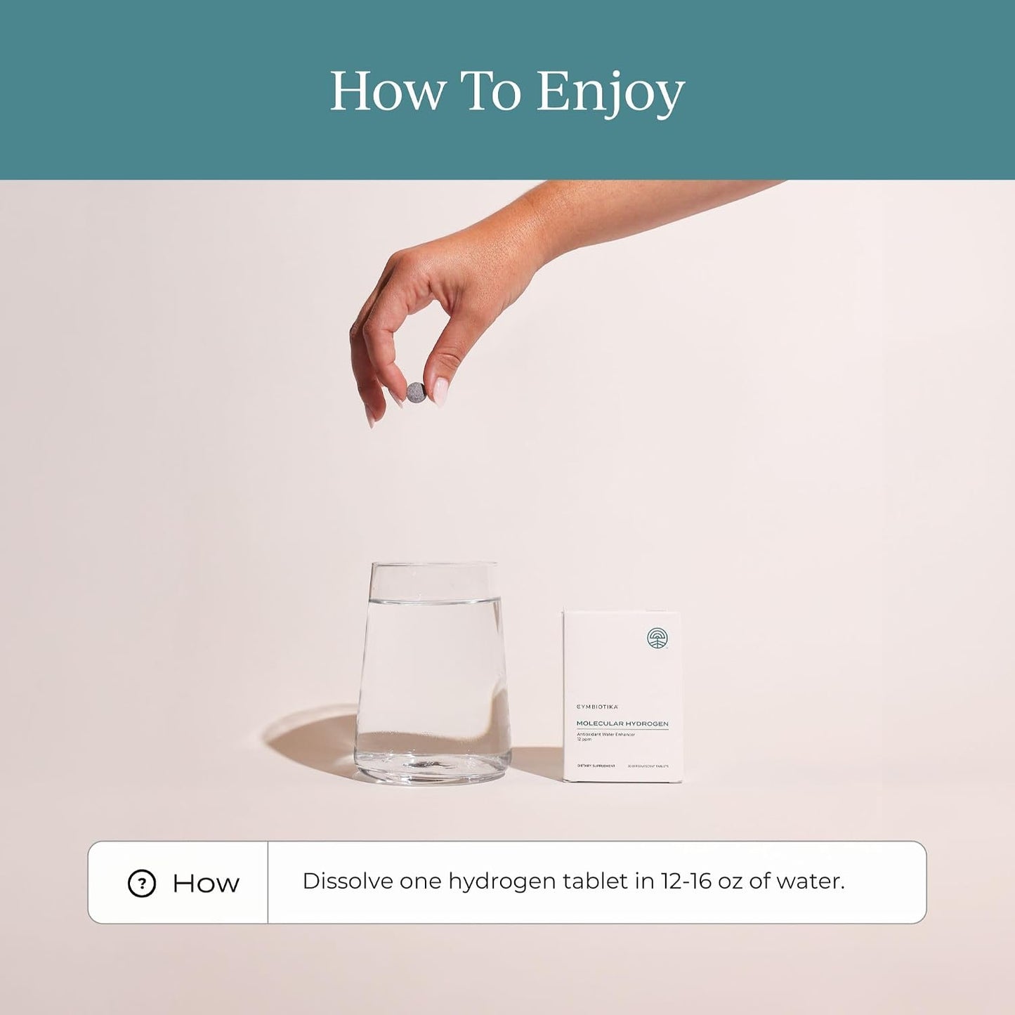 CYMBIOTIKA H2 Molecular Hydrogen Tablets, 12 ppm Antioxidant Water