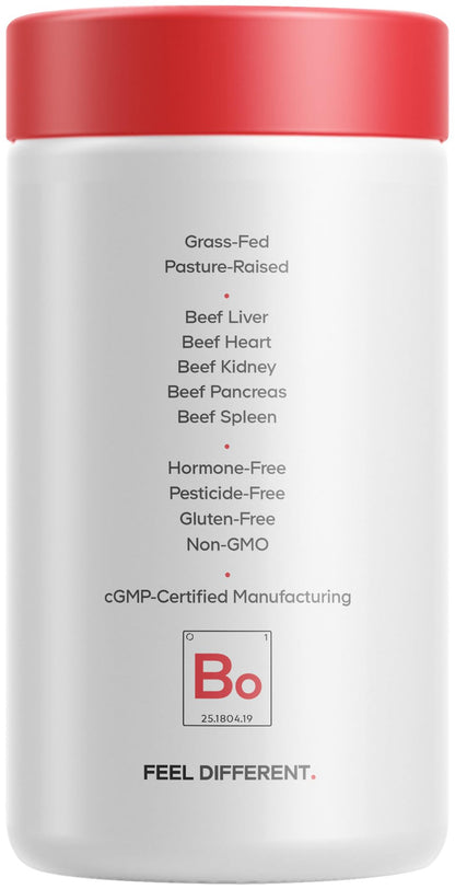 Codeage Beef Organs, Liver, Heart, Kidney, Grass-Fed, Freeze Dried, 180 ct | Grass-fed, freeze-dried, non-defatted desiccated bovine liver, heart, kidney, pancreas, spleen. Non-GMO.