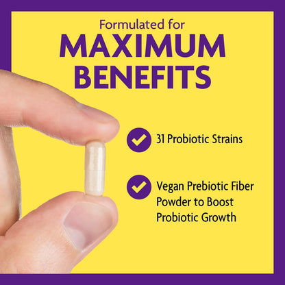 InnovixLabs Multi Strain Probiotics for Women & Men, 50 Billion CFU, 31 Probiotic Strains + Prebiotic Fiber, Helps Supports Immune & Gut Health, Non-GMO Probiotics for Digestive Health, 60-Day Supply