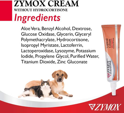 ZYMOX Veterinarian Strength Topical Cream for Dogs and Cats, 1oz