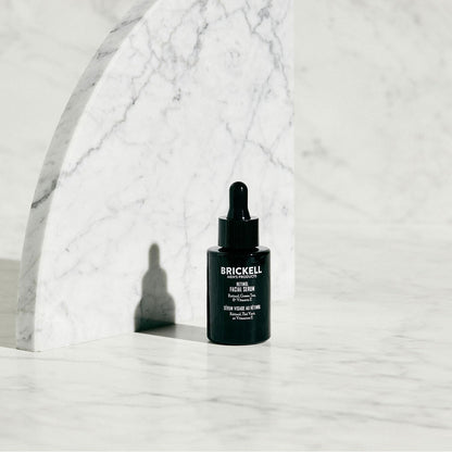 Brickell Men's Retinol Skin Care Serum Treatment For Firming Face Lines & Eye Wrinkles, Deep Hydrating Facial Serum For Anti-Aging, With Retinol, Aloe, and Vitamin E, Fragrance Free, 1 Ounce