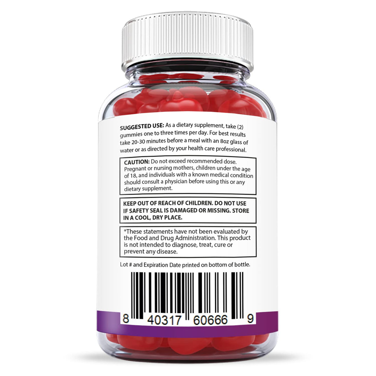 Justified Laboratories (3 Pack) Ketofitastic Keto Gummies 1000MG ACV with Pomegranate