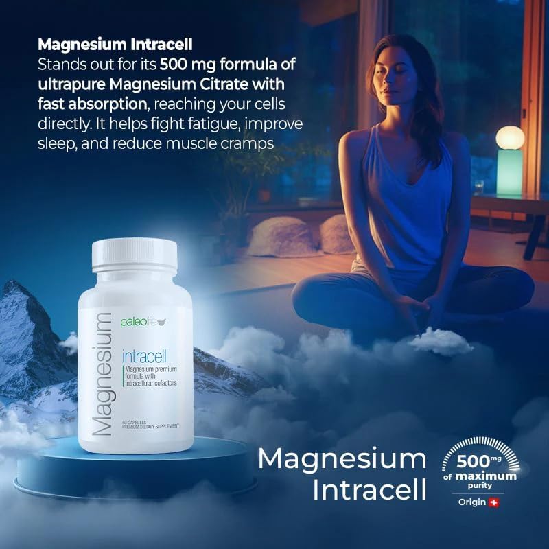 Premium Magnesium INTRACELL - 500 mg - 120 Capsules (2-Pack)