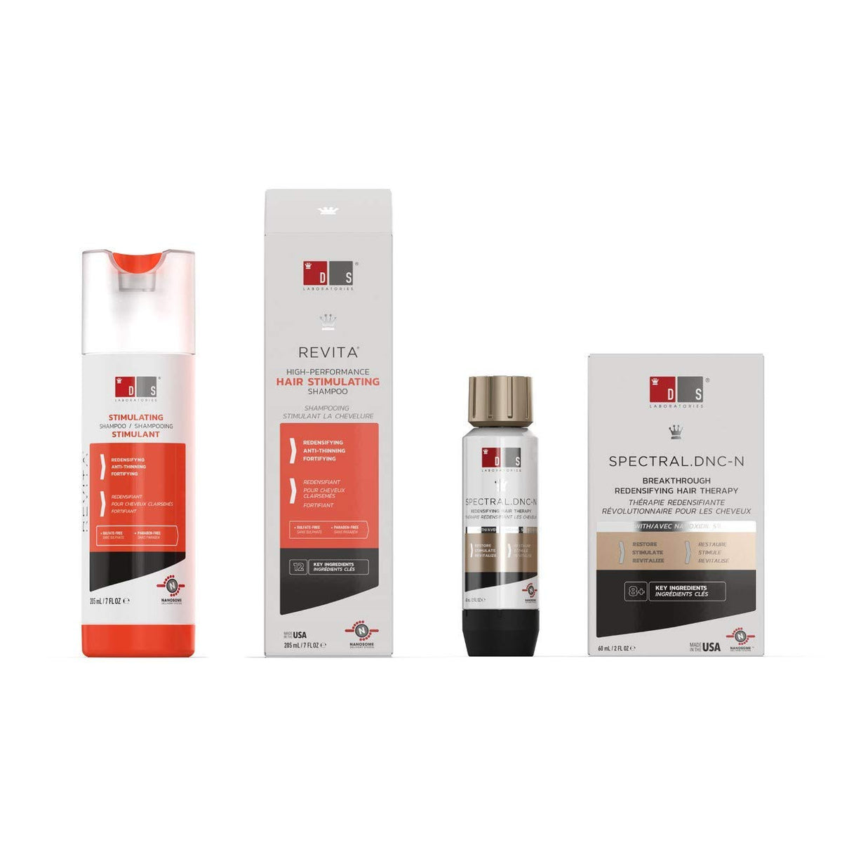 Revita Shampoo and Spectral.DNC-N Serum for Hair Thinning by DS Laboratories 