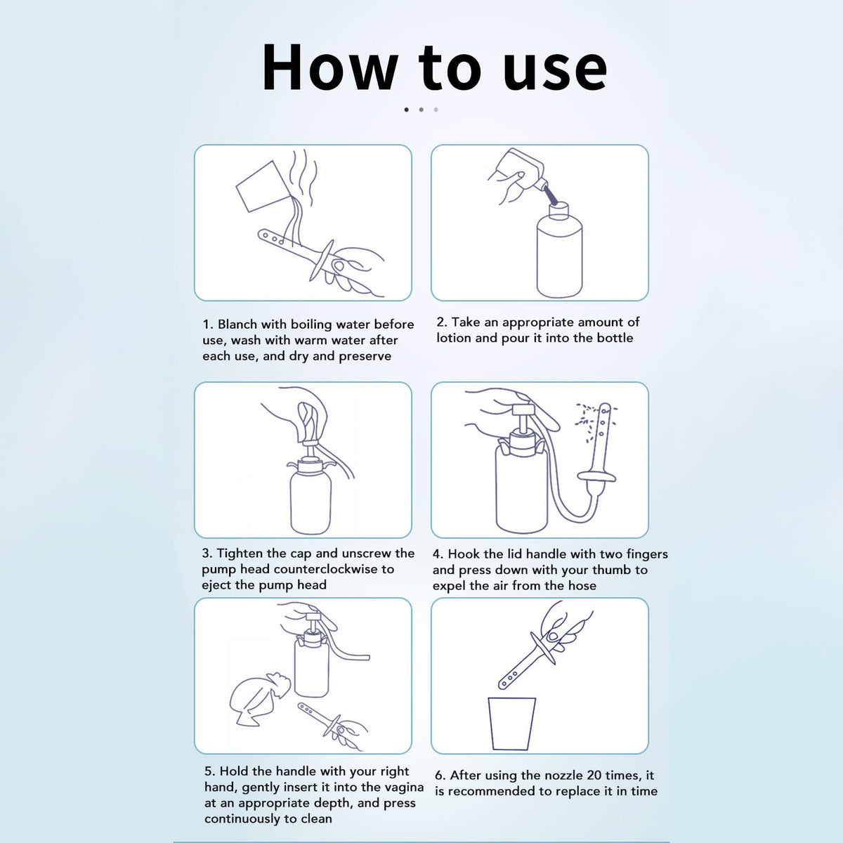 Vaginal Douche Cleaner,350ml Vaginal Cleanser Vaginal Douche Reusable Vaginal Cleansing System
