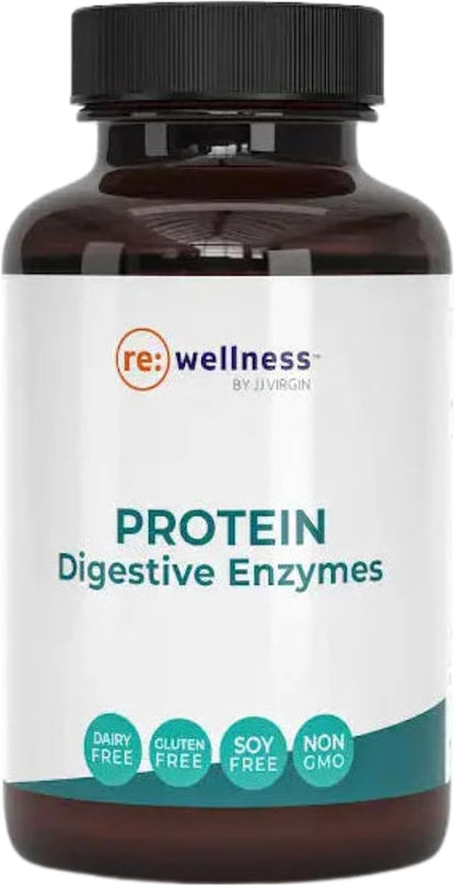 Reignite Wellness by JJ Virgin | Protein Digestive Enzymes | Supports Protein, Carb & Fat Digestion | Helps Reduce Bloating & Improve Nutrient Absorption | 60 Servings