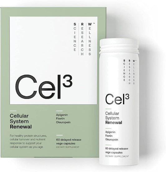 SRW Laboratories Cel³ Renewal | Supports Youthful Cell Function and Renewal, Eliminates Cellular Waste and Supports Healthy Aging | 60 Capsules