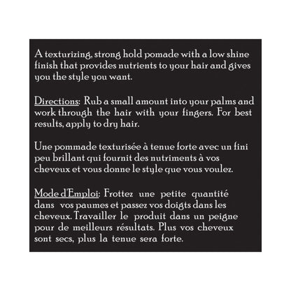Brickell Men's Products Strong Hold Texturizing Pomade For Men, Pliable Hair Styling Fiber Pomade, With Hydrolyzed Proteins, Argan Oil, and Kaolin, 2 Ounce, Scented