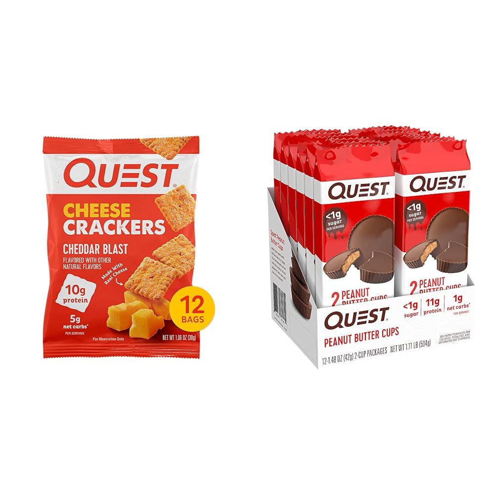 Quest Nutrition Cheese Crackers & High Protein Low Carb, Gluten Free, Keto Friendly