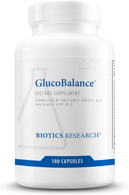 Biotics Research GlucoBalance Chromium, Vanadium, L carnitine Supplement, Supports Metabolic Health and Maintain Healthy Blood Lipid Levels - 180 Capsules