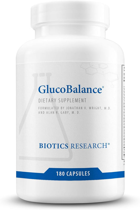 Biotics Research GlucoBalance Chromium, Vanadium, L carnitine Supplement, Supports Metabolic Health and Maintain Healthy Blood Lipid Levels - 180 Capsules