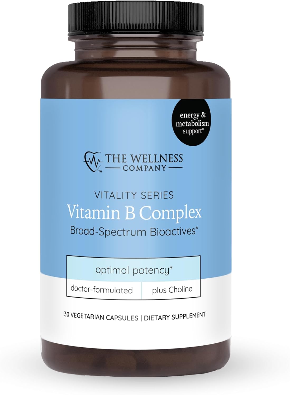 Vitamin B Complex - All 8 B Vitamins & Inositol, Energy & Metabolism, 30ct